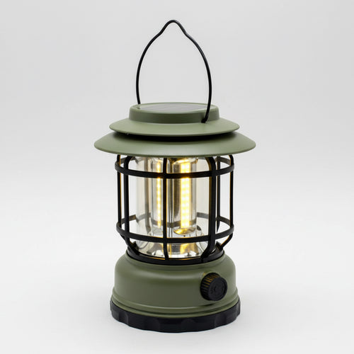 Farol Solar Recargable Camping Jardin Led Verde