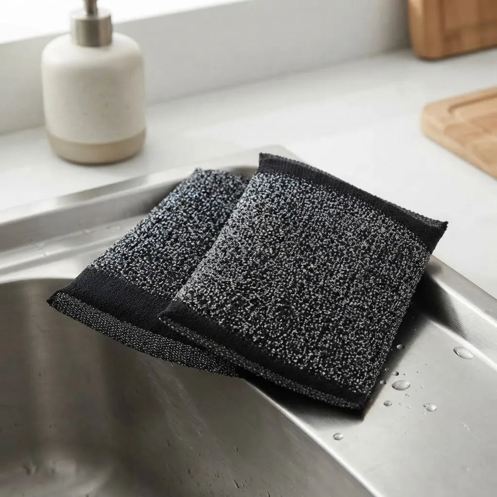 Set X2 Esponjas De Acero Inoxidable Para Cocina Limpieza