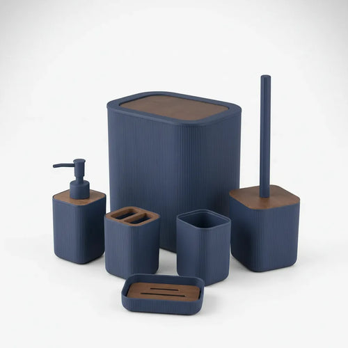 Set Accesorios Para Baño AZUL 6 Piezas