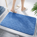Alfombra De Baño Antideslizante Absorbente Azul