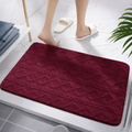 Alfombra De Baño Antideslizante Absorbente Suave Bordo