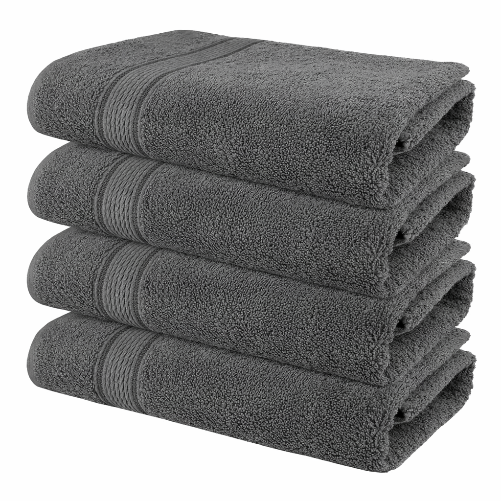Juego De Toallas Toallon Algodón Absorbentes Gris