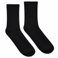Pair of black socks on a white background