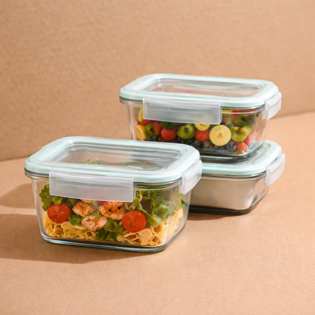 Recipiente Set Hermético de Vidrio