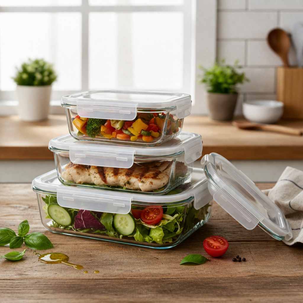 Recipiente Set Hermético de Vidrio