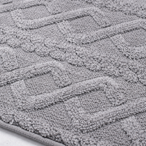 Alfombra De Baño Antideslizante Absorbente Gris Oscuro