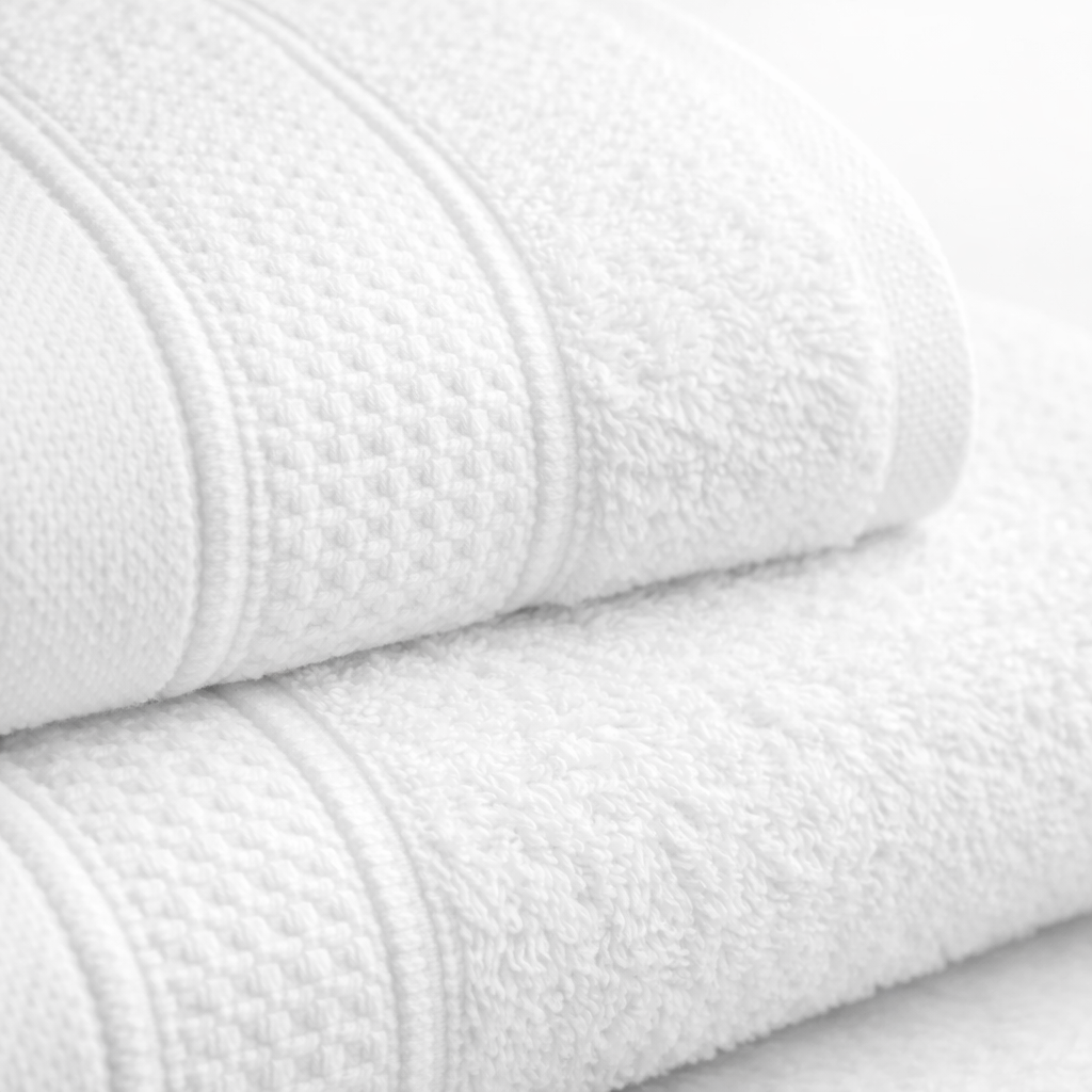 Juego Toalla De Mano Blanca Algodón 100%