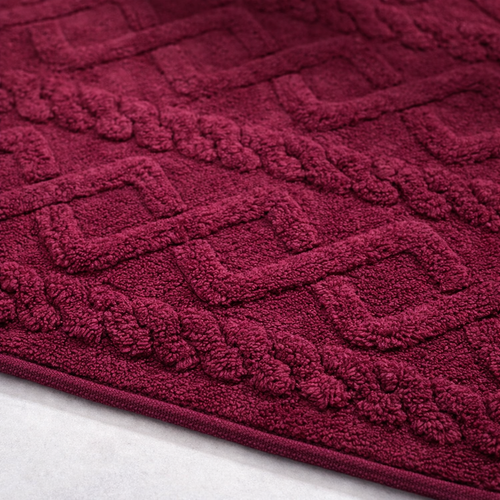 Alfombra De Baño Antideslizante Absorbente Suave Bordo