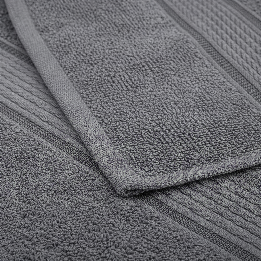 Juego De Toallas Toallon Algodón Absorbentes Gris