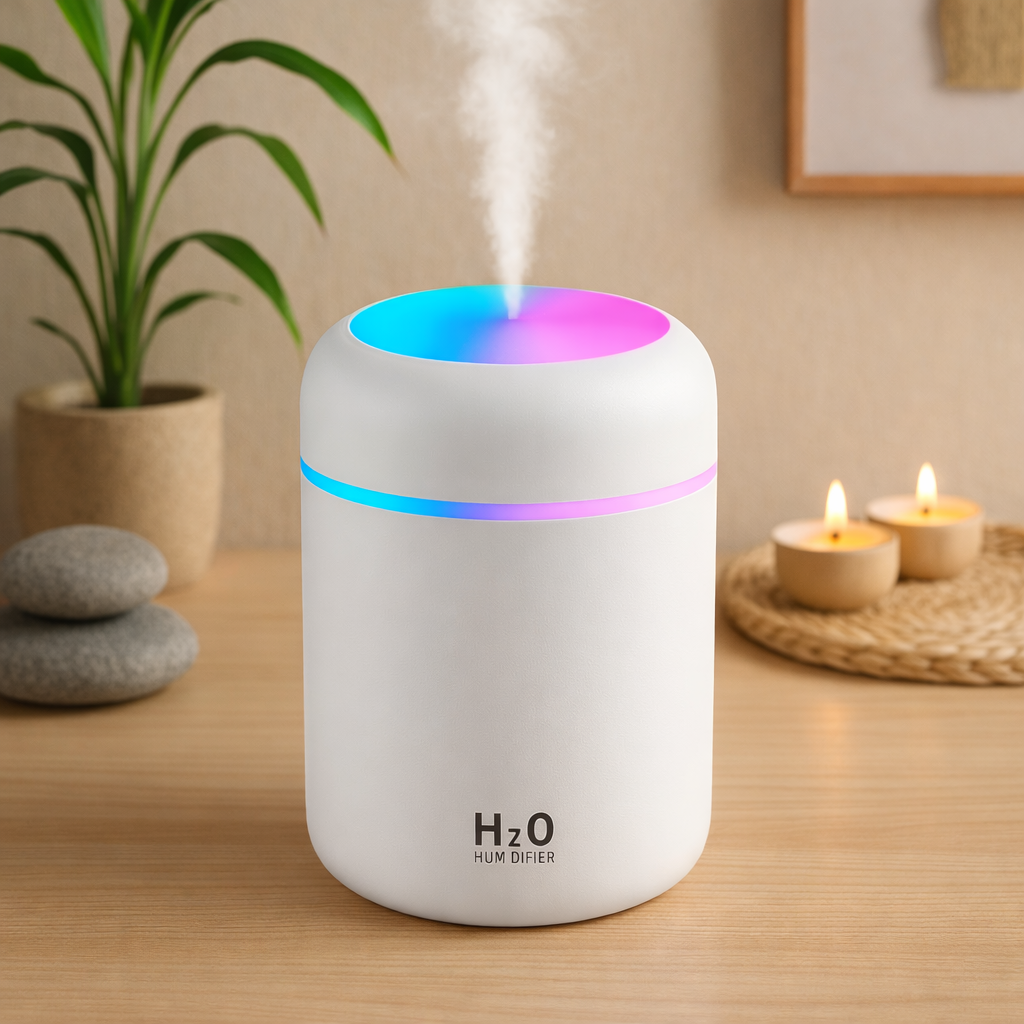 Difusor Aromatizador Vaporizador Humidificador Usb Led Blanco