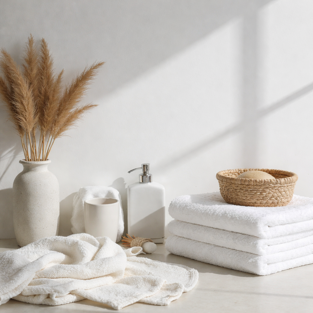 Juego x4 Toallones Blancos Hotel