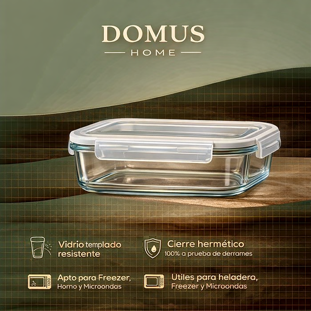 Recipiente Set Hermético de Vidrio