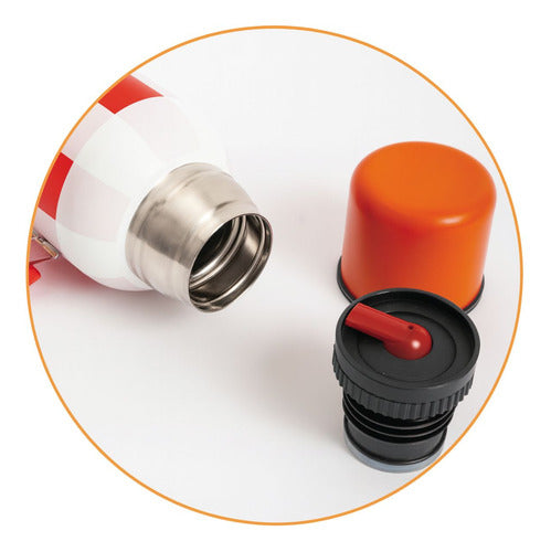 Termo Fw Acero Inoxidable Térmico 1l Colorblock Aesthetic Blanco