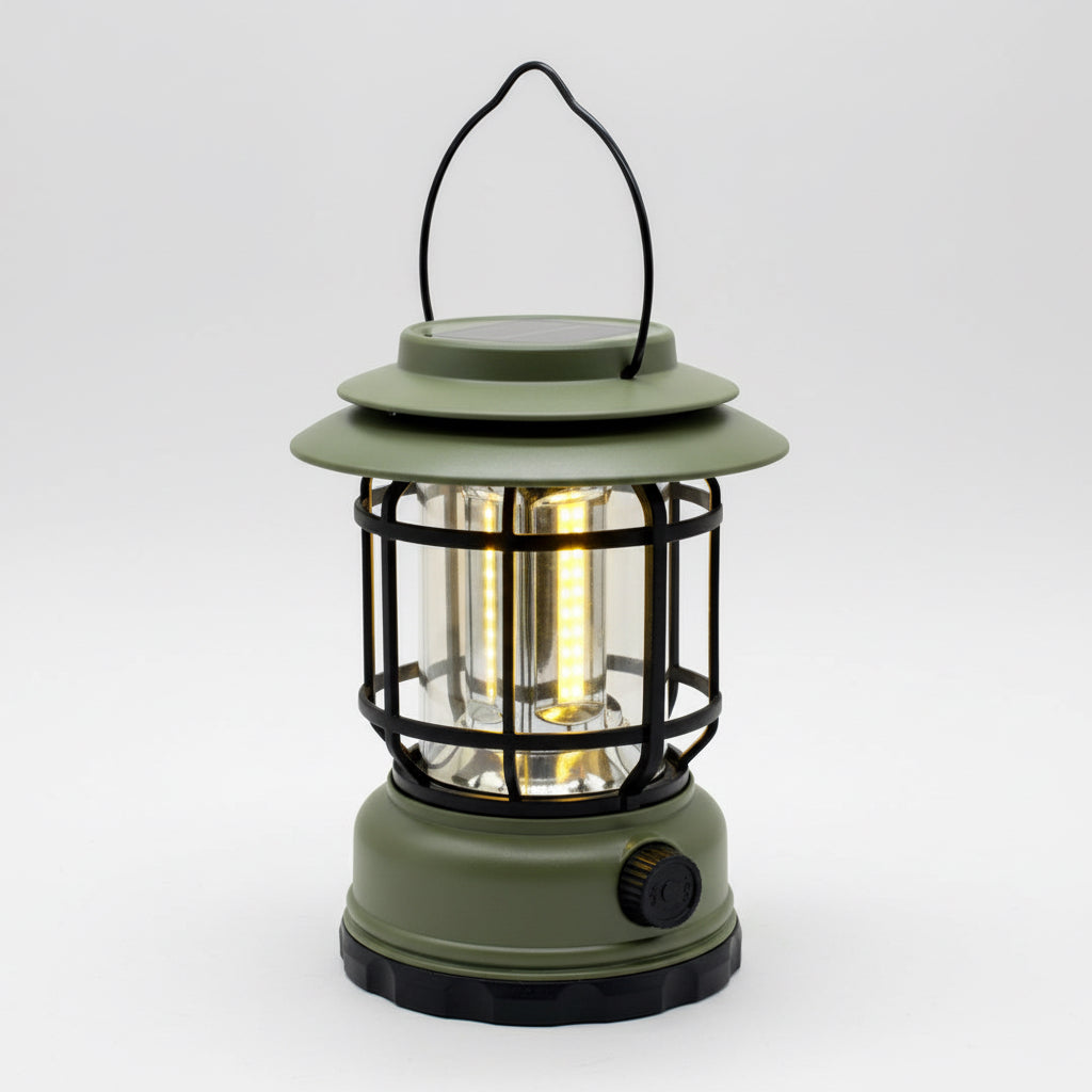 Farol Solar Recargable Camping Jardin Led Verde