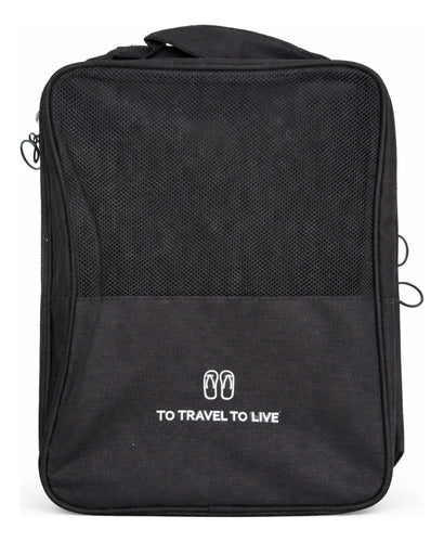 Organizador Neceser Multiuso 3 Compartimentos Impermeable Negro