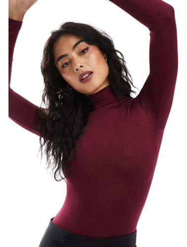 Polera Dama Manga Larga Con Cuello Algodón Muy Calientes