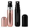 Pack Atomizador De Perfume Recargable Portátil Mini 5ml X2 Negro Y Rosa