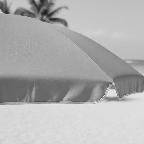 Sombrilla Playa Jardín Premium Con Filtro Uv Exterior Gris Lisa