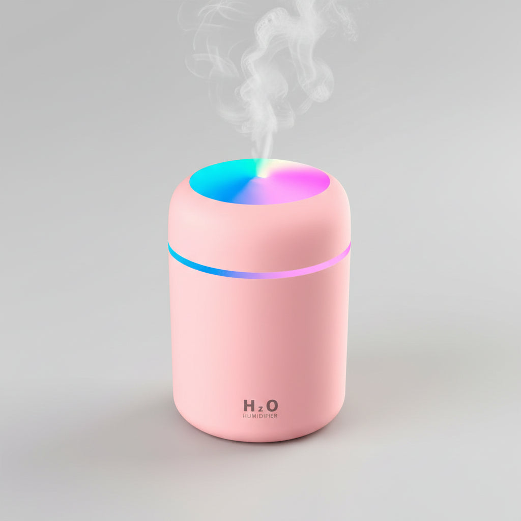 Difusor Aromatizador Vaporizador Humidificador Usb Led Coral Claro