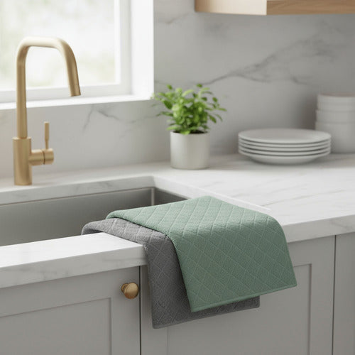 Paño Seca Platos Repasador Ultra Absorbente Set X2