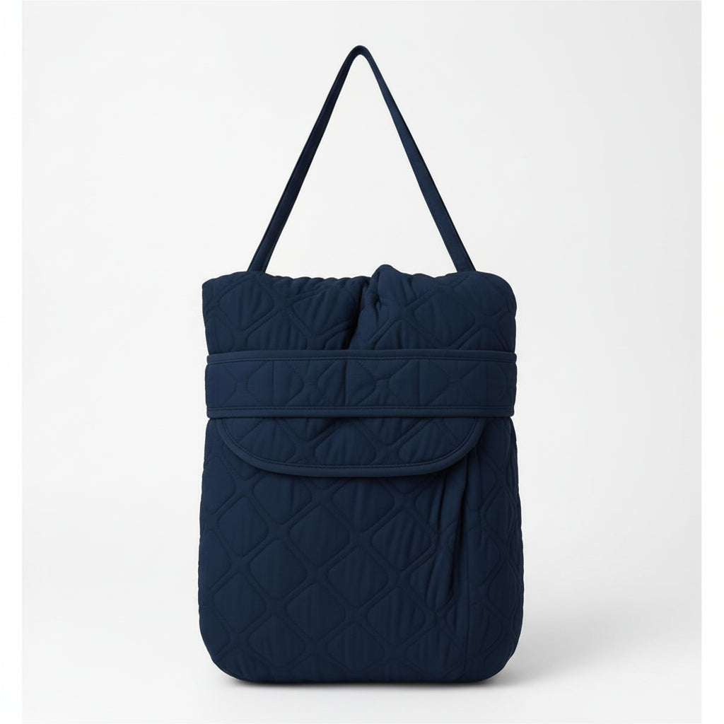 Cubrecama Colcha De 2 Plazas + 2 Fundas Almohada + Bolsón Azul Lisa