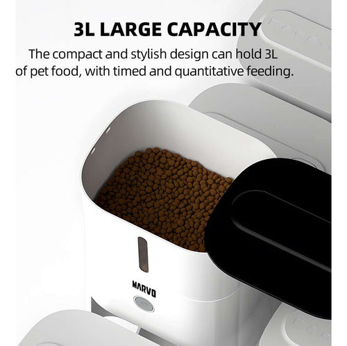 Dispensador Alimentos Mascota Perro Gato Inteligente 3l Blanco