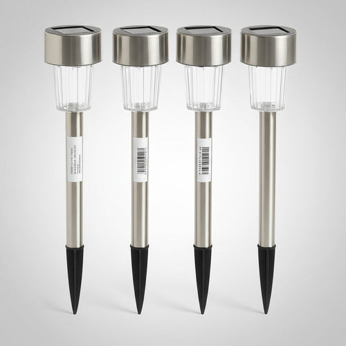 Luz Exterior Solar Estaca Luminaria De Jardín Pincho X4