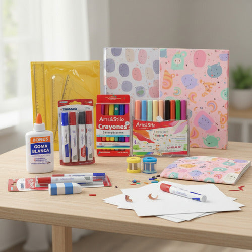 Set Escolar Completo Con Mochila Útiles Escolares Niña