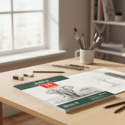 Block Hojas De Dibujo A4 160 Gramaje X24 Papel Blanco Blanco Lisa