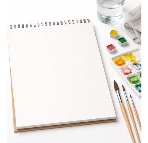 Block Dibujo A3 Acuarela 180g Calidad Premium X24 Hojas Blanco
