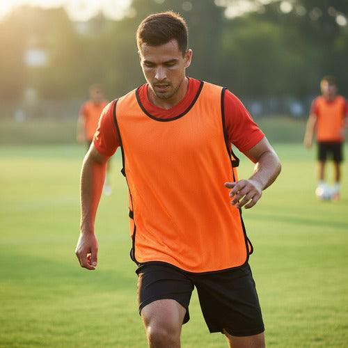 Chaleco Deportivo Entrenamiento Poliester Varios Colores Naranja Xl