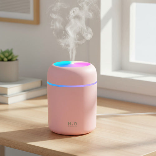 Difusor Aromatizador Vaporizador Humidificador Usb Led Coral Claro