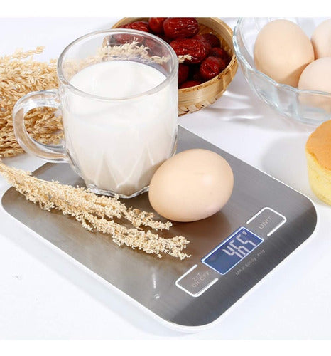 Balanza Cocina Digital Precisión Repostería 1g A 10kg Plateado 10 Kg