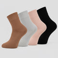 Medias Sin Costura Algodón Suaves Y Cómodas Pack X6 Varios Lisa Único