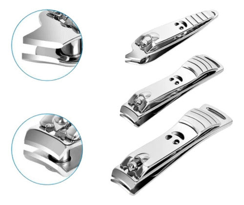 Kit Manicura Pedicura Profesional Acero Inoxidable C/estuche