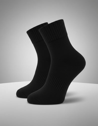 Medias Sin Costura Algodón Suaves Y Cómodas Pack X6 Varios Lisa Único