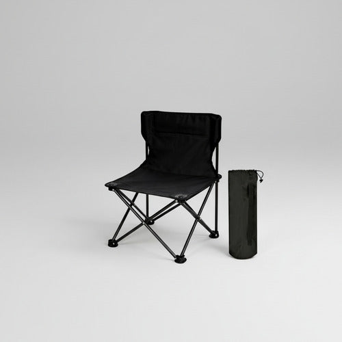 Silla De Camping Playa Verano Resistente Lona Negro