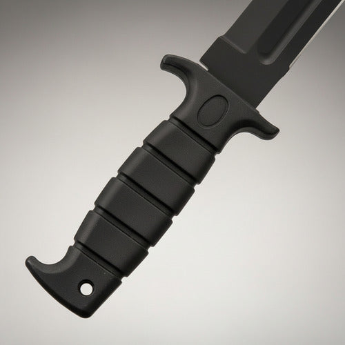 Cuchillo Camping Caza 30 Cm Con Estuche Premium Negro