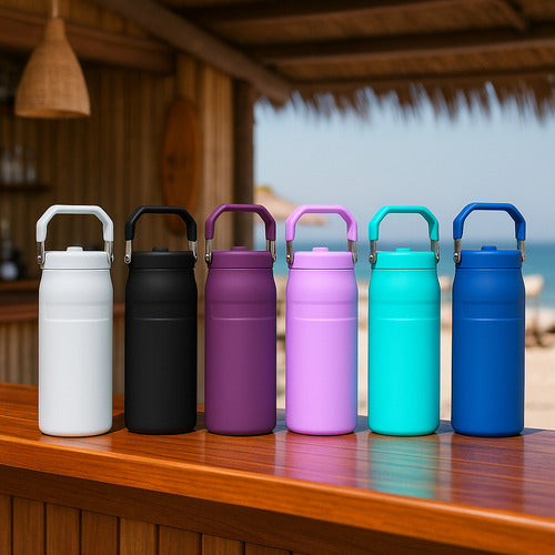 Botella Termica De Acero Inoxidable Frio Calor 750ml Violeta Oscuro