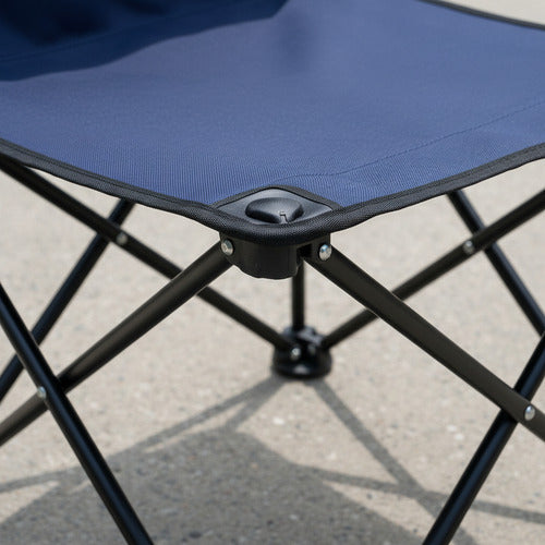 Silla De Camping Playa Verano Resistente Lona Azul