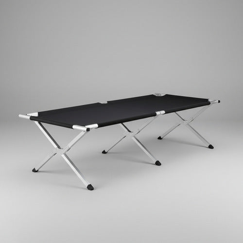 Catre De Aluminio Plegable Calidad Superior Camping Negro