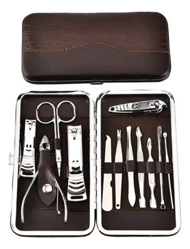 Kit Manicura Pedicura Profesional Acero Inoxidable C/estuche