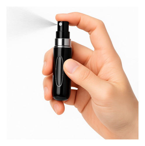 Atomizador De Perfume Recargable Mini Botella 5ml Portátil Negro