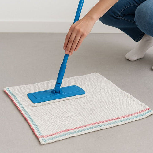 Pack Trapo De Piso Paño Alta Calidad Súper Absorbente X5 Blanco