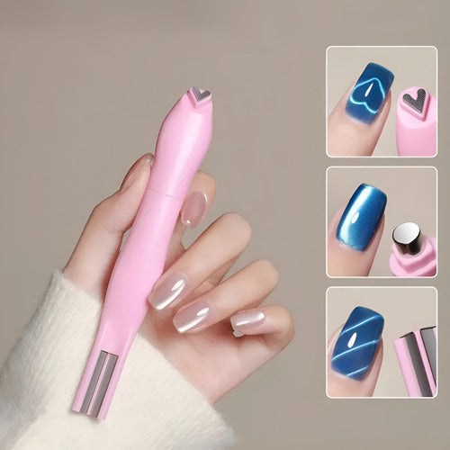 Imán Uñas 3 En 1 Efecto Ojo De Gato Nail Art Profesional