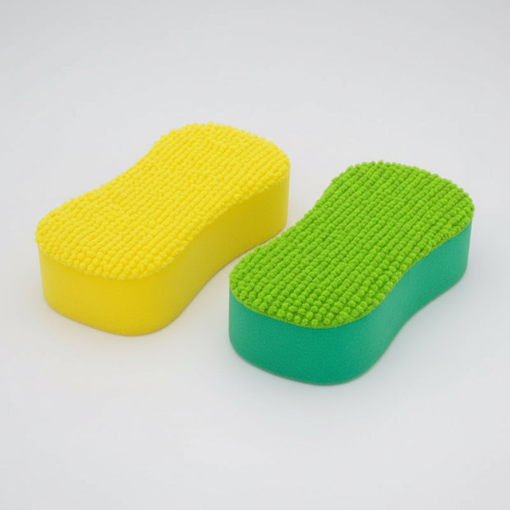 Esponja Auto 2 En 1 Lavado, Pulido Y Brillo Sin Rayar X2