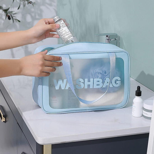 Neceser De Viaje Organizador Transparente Agua Lisa