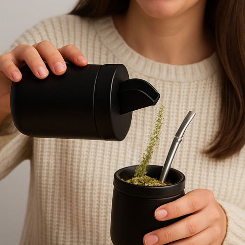 Set Yerberas Acero Inoxidable Con Pico Vertedor Para Mate X2