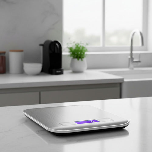 Balanza Cocina Digital Precisión Repostería 1g A 10kg Plateado 10 Kg