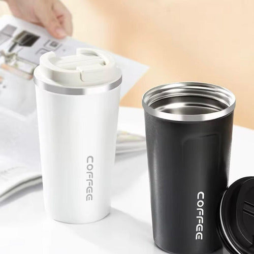 Vaso Térmico Para Café 510ml Portátil - Antiderrames Premium